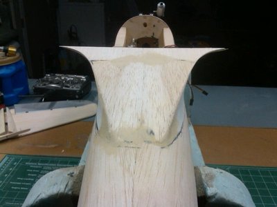 Bottom view of the new fairing. Still not quite right but better than it was.