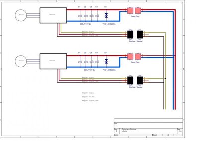 Concerned about damage due to long wire leads to the Esc's can be corrected by adding capacitors parallel