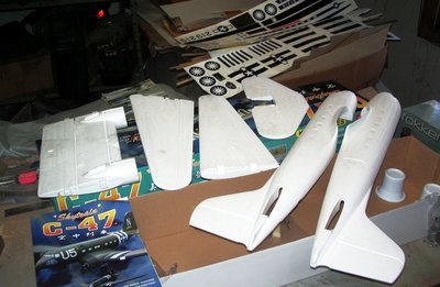 Foam parts in the box